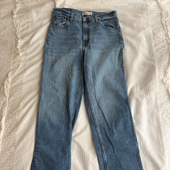Abercrombie & Fitch Light Blue Straight Leg Jeans - Picture 2 of 4